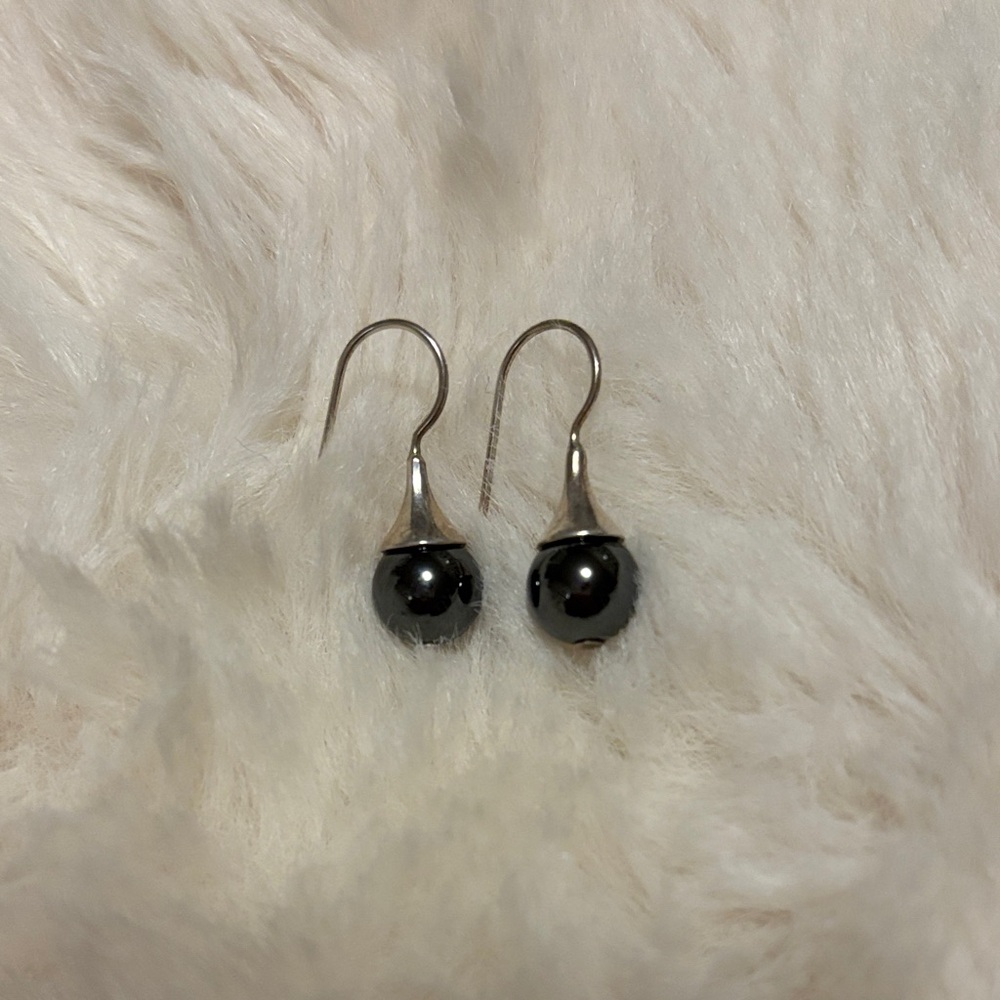 Silpada Sterling Silver and Hematite Earrings